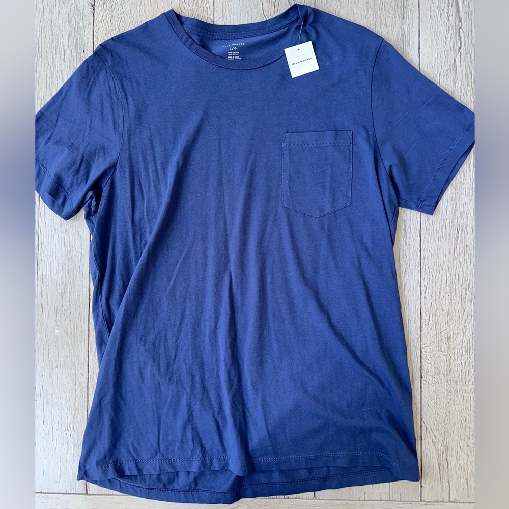 Club Monaco Navy Short Sleeve Tee
